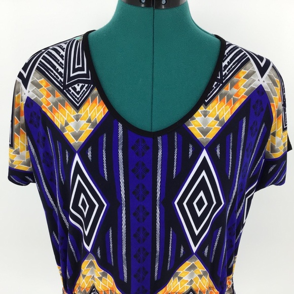 M.I.K.O. Geometric Patterned Top with Rope Belt XS - Picture 2 of 16